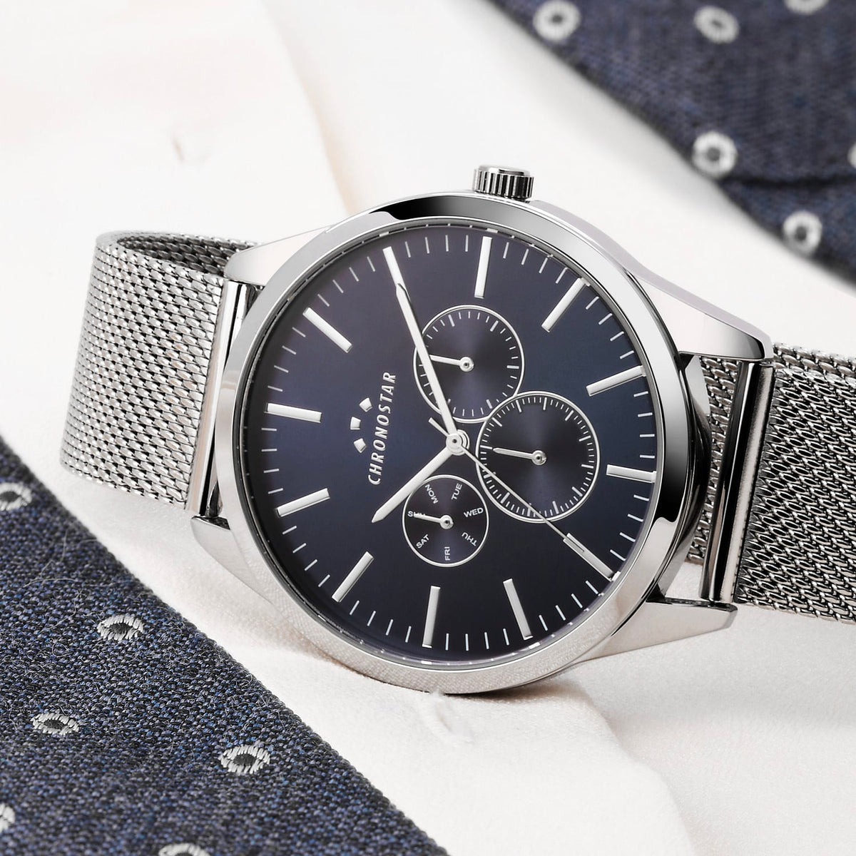 SPORTY Montre Homme Multifonction Alliage, PVD argent, acier - R3753271005