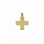 Pendentif Croix Grecque en Argent 925 Plaqué Or Jaune – 30 mm | CM Silver Jewels