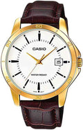 Orologio Casio Collection MTP-V004GL-7AUDF – Solo Tempo Uomo, Cassa Oro, Cinturino Pelle | CM Silver Jewels