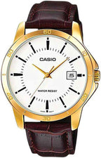 Orologio Casio Collection MTP-V004GL-7AUDF – Solo Tempo Uomo, Cassa Oro, Cinturino Pelle | CM Silver Jewels