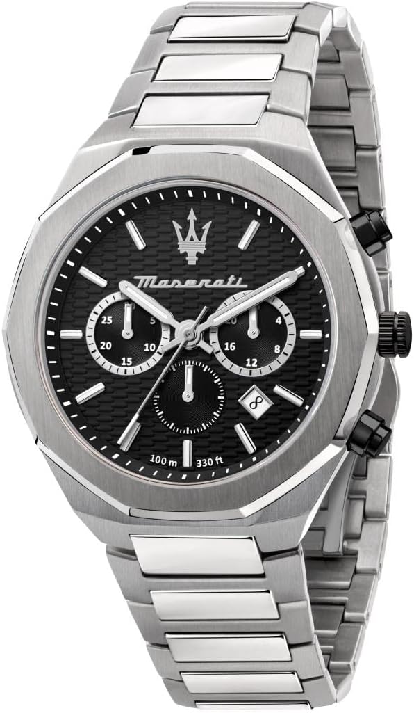 Orologio Uomo Maserati STILE Cronografo in Acciaio, Quadrante Nero, 45mm – R8873642004 | CM Silver Jewels