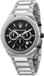 Orologio Uomo Maserati STILE Cronografo in Acciaio, Quadrante Nero, 45mm – R8873642004 | CM Silver Jewels