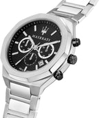 Orologio Uomo Maserati STILE Cronografo in Acciaio, Quadrante Nero, 45mm – R8873642004 | CM Silver Jewels