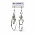 Orecchini Pendenti in Argento 925 con Cerchi Intrecciati – 60 mm | CM Silver Jewels