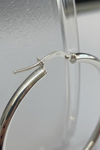 Orecchini Creole Classiche in Argento 925 Lucido – 4,5 cm | CM Silver Jewels