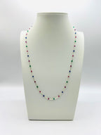 Collana in Argento 925 con Pietre Multicolore – Eleganza e Raffinatezza per Ogni Occasione