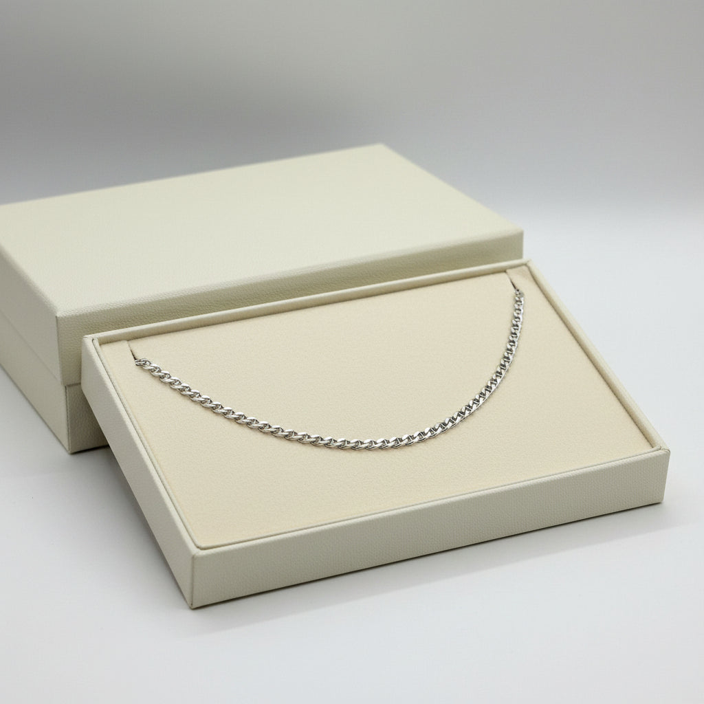 Collana in Argento 925 – Maglia Classica Curb Lucida - Gioielleria CM SILVER & JEWELS