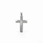 Croce in Argento 925 Bicolore con Finitura Dorata – 45×25 mm | CM Silver Jewels