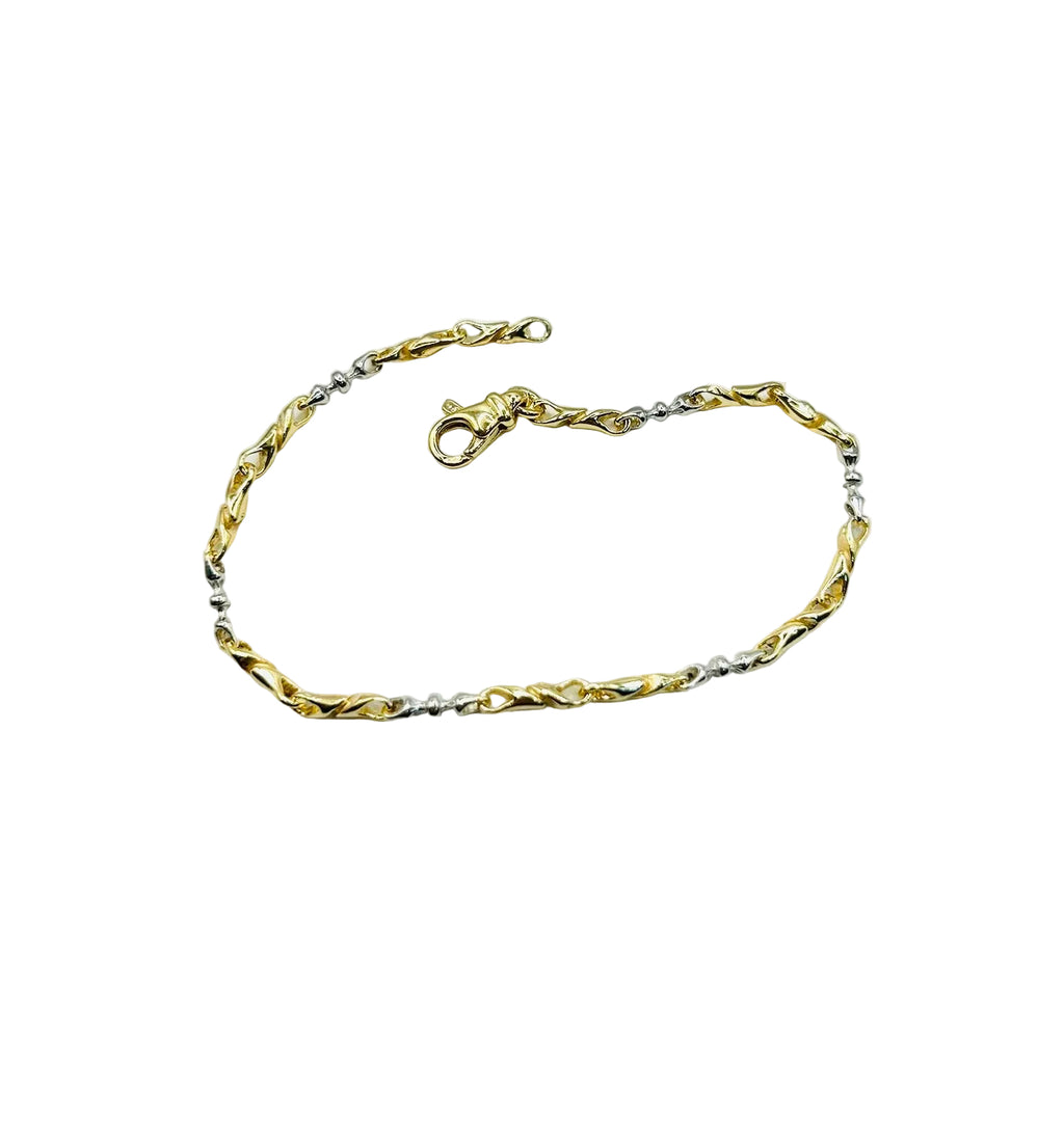 925 Silver Bracelet Plated in 18K Gold - Elegance and Style in Every Detail - Length 20 cm