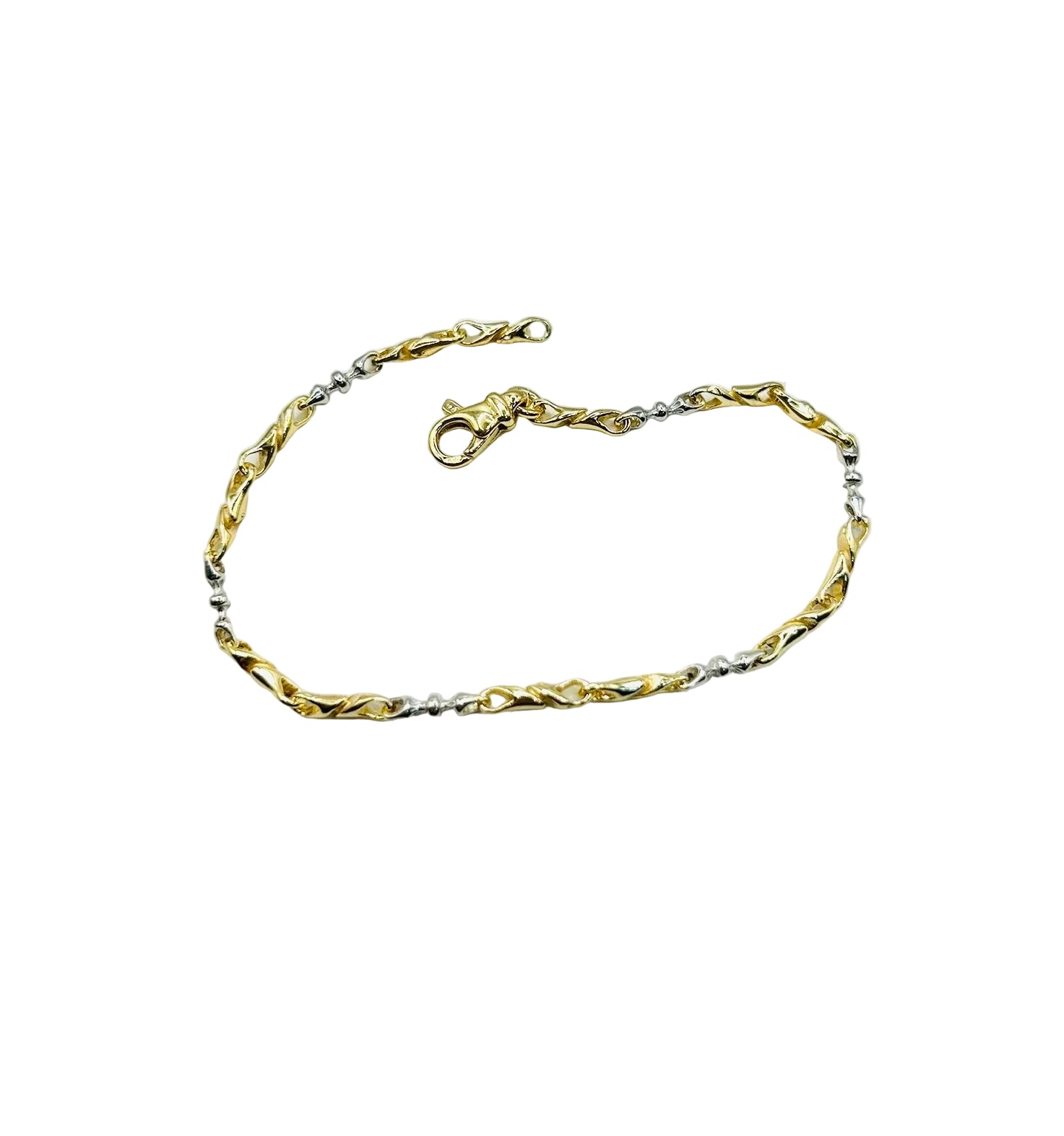 925 Silver Bracelet Plated in 18K Gold - Elegance and Style in Every Detail - Length 20 cm