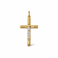 Crocifisso Bicolore in Oro 18 Carati – 3,5 cm | CM Silver Jewels