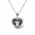 Collana in Argento 925 con Cuore e Angelo 20 × 20 mm, 45 cm | CM Silver Jewels