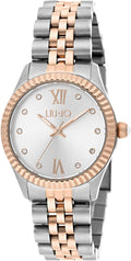 Orologio Liu Jo Tiny TLJ1223 – Quadrante Silver con Cristalli, Ghiera Rose Gold, Cassa 30mm | CM Silver Jewels