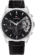 Orologio Uomo Tommy Hilfiger Acciaio Cinturino in Pelle Nera 43,5mm | CM Silver Jewels