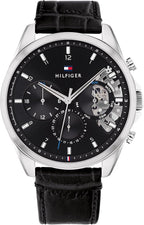 Orologio Uomo Tommy Hilfiger Acciaio Cinturino in Pelle Nera 43,5mm | CM Silver Jewels