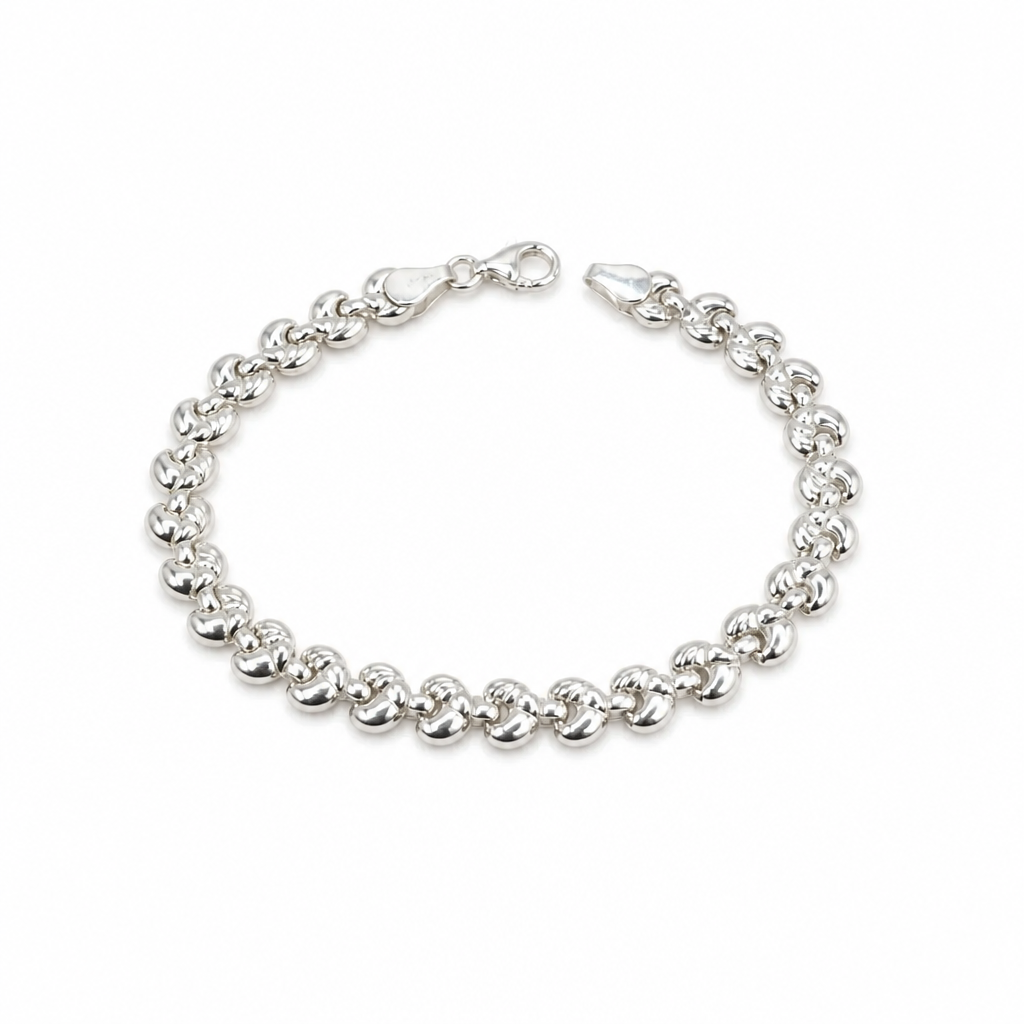 Bracciale in Argento 925 Maglia Pallini Uomo – 19,5 cm | CM Silver Jewels