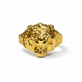 Anello in Oro Giallo 18 kt Testa di Leone Misura 25 | CM Silver Jewels