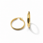 Orecchini in Argento 925 Placcati Oro 24 kt – Larghezza 35 mm | CM Silver Jewels