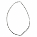 Collier Ras-du-Cou Maille Ovale en Or Blanc 18 (750) Carats – 50 cm, Épaisseur 4 mm | CM Silver Jewels
