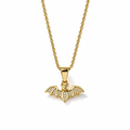 Collana in Argento 925 Placcato Oro 24 Carati con Pipistrello 42 cm | CM Silver Jewels
