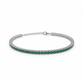 Bracciale Tennis in Argento 925 con Zirconi Verdi – 2,5 mm | CM Silver Jewels