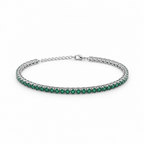 Bracciale Tennis in Argento 925 con Zirconi Verdi – 2,5 mm | CM Silver Jewels