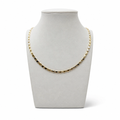 Collana Girocollo Bicolore Maglia Larga in Oro 18 Carati – 50 cm | CM Silver Jewels