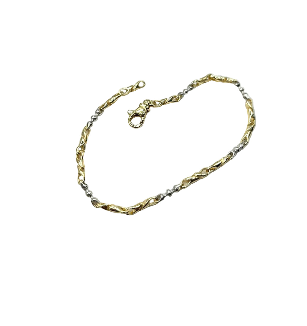 925 Silver Bracelet Plated in 18K Gold - Elegance and Style in Every Detail - Length 20 cm