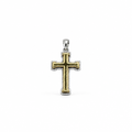 Crocetta in Argento 925 Bicolore con Finitura Dorata – 13×20 mm | CM Silver Jewels