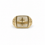 Anello Uomo in Oro 18 Carati 750 con Rosa dei Venti – Misura 25 | CM Silver Jewels