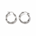 925 Sterling Silver Hoop Earrings with Wrapped Details – 20 mm | CM Silver Jewels
