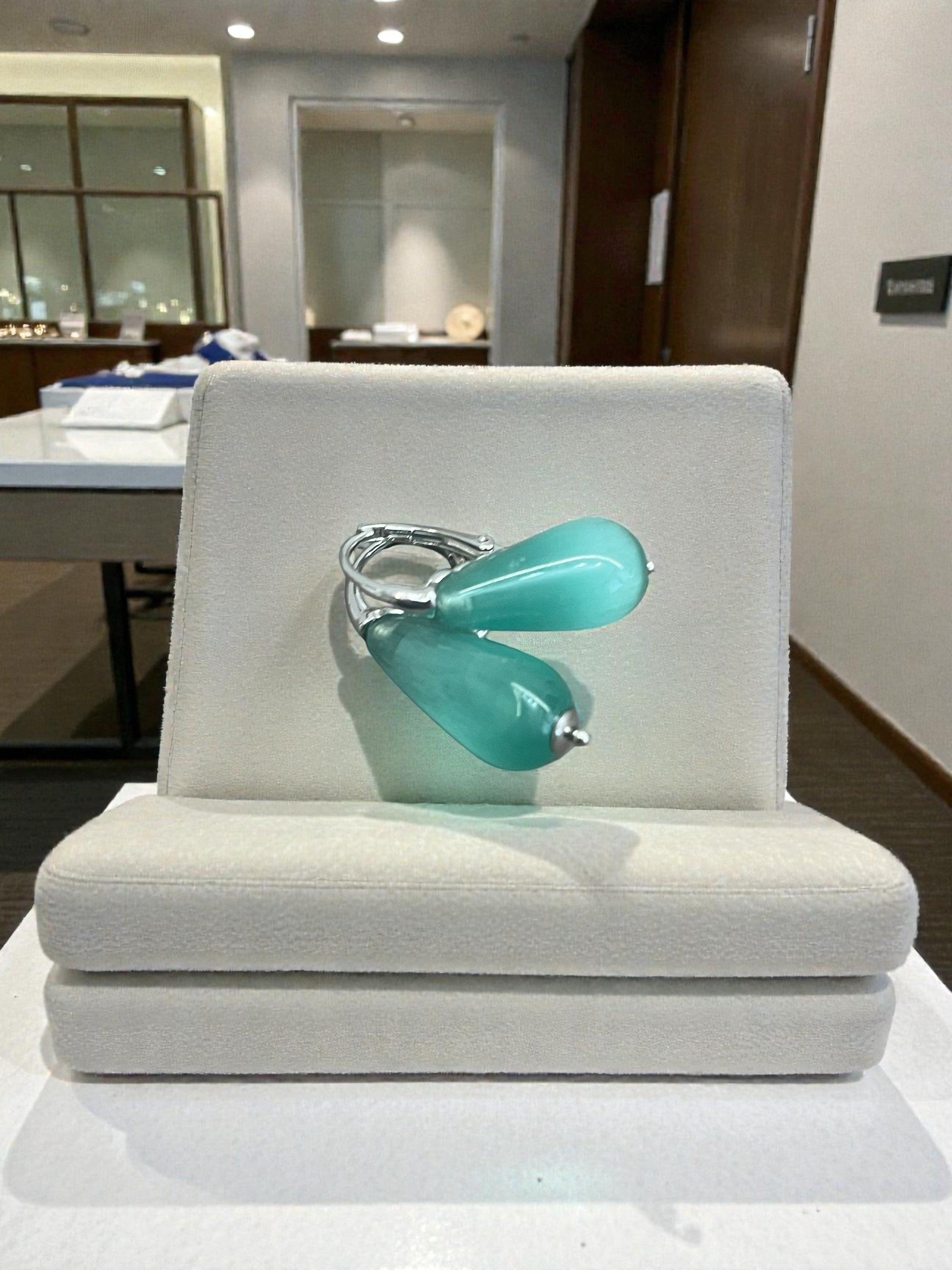 Orecchini Artigianali con Pietre Occhio di Gatto Verde e Argento 925