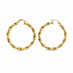 Orecchini a Cerchio in Oro 18kt (750) – 35 mm | CM Silver Jewels