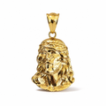 18K Gold Christ's Face Medal – 3 cm | CM Silver Jewels