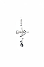 Ciondolo Croce in Oro Bianco 18k con Zirconi – Lavorazione Intrecciata | CM Silver Jewels