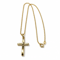Collana in Argento 925 Placcato Oro 24 Carati con Croce 42 cm | CM Silver Jewels