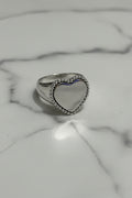Anello Cuore in Argento 925 con Pietra – Disponibile in Più Colori | CM Silver Jewels