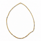 Collana Girocollo Bicolore Maglia Larga in Oro 18 Carati – 50 cm | CM Silver Jewels