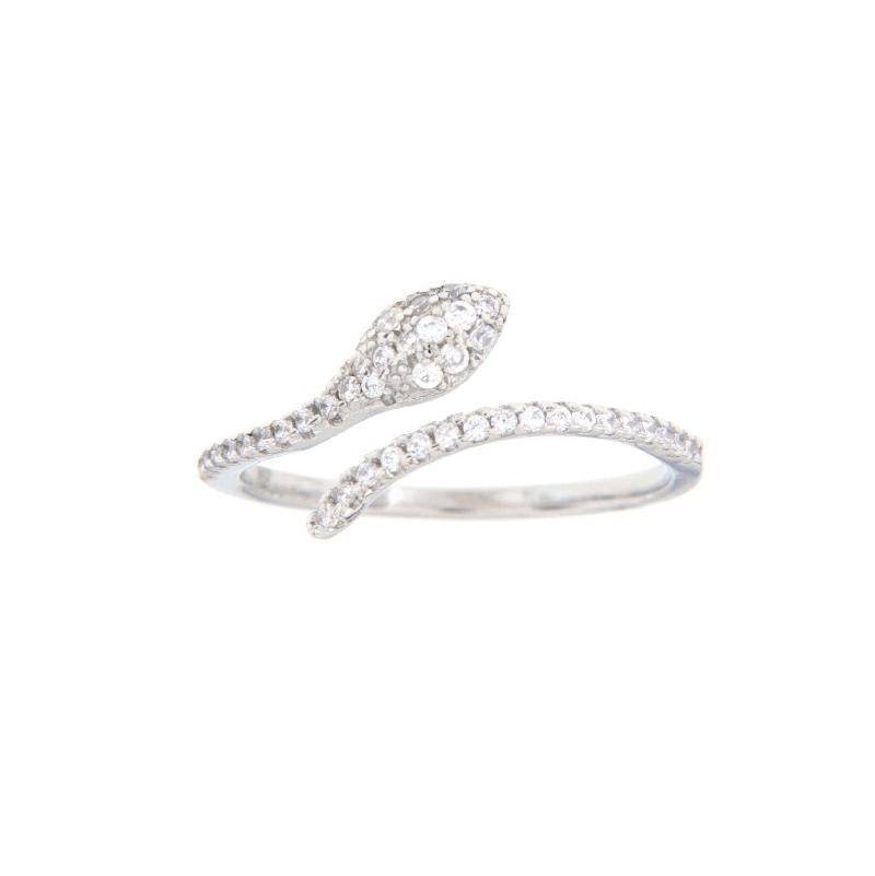 Bague Serpent en Argent 925 avec Zircons – Version Dorée ou Argentée | CM Silver Jewels