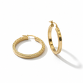 24k Gold Plated 925 Sterling Silver Earrings – Width 35 mm | CM Silver Jewels