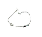 925 Silver Girls' Bracelet with Heart and Tag - 16 cm (with 3 cm extension) - Elegance and Sweetness at an Unmissable Price