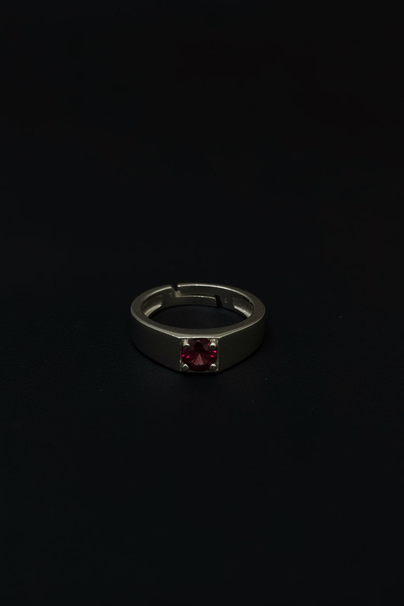 Anello Argento 925 – Zircone Bianco o Nero Regolabile