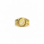 Anello Chevalier in Oro 18K con Castone Ovale – Misura 22 | CM Silver Jewels
