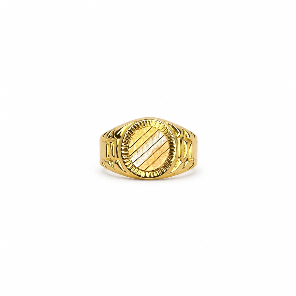 Anello Chevalier in Oro 18K con Castone Ovale – Misura 22 | CM Silver Jewels