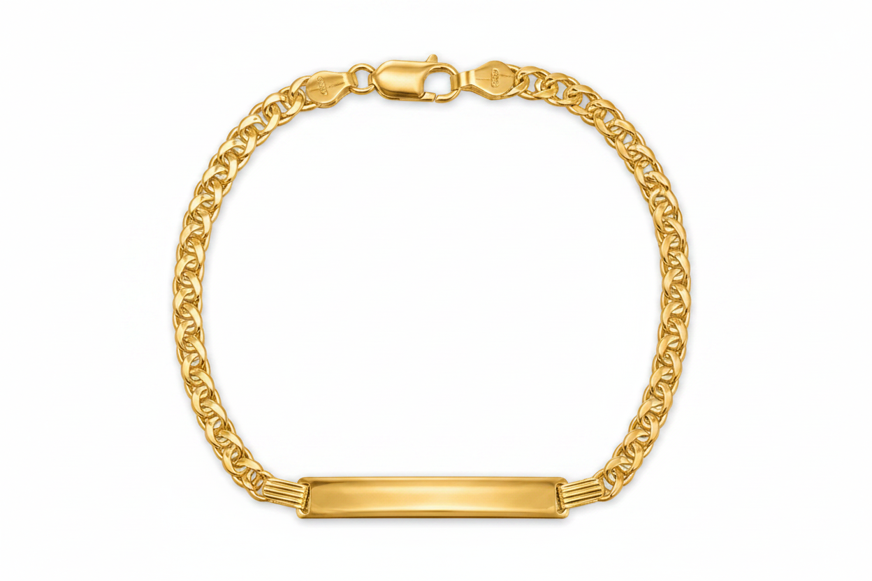 Bracciale in Argento 925 con Targhetta Incisa Personalizzabile | CM Silver Jewels