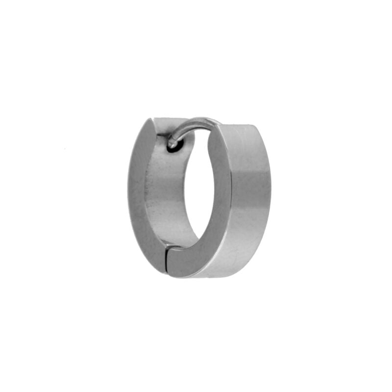 Orecchini Uomo a Boccola in Acciaio – Diametro 12mm | CM Silver Jewels