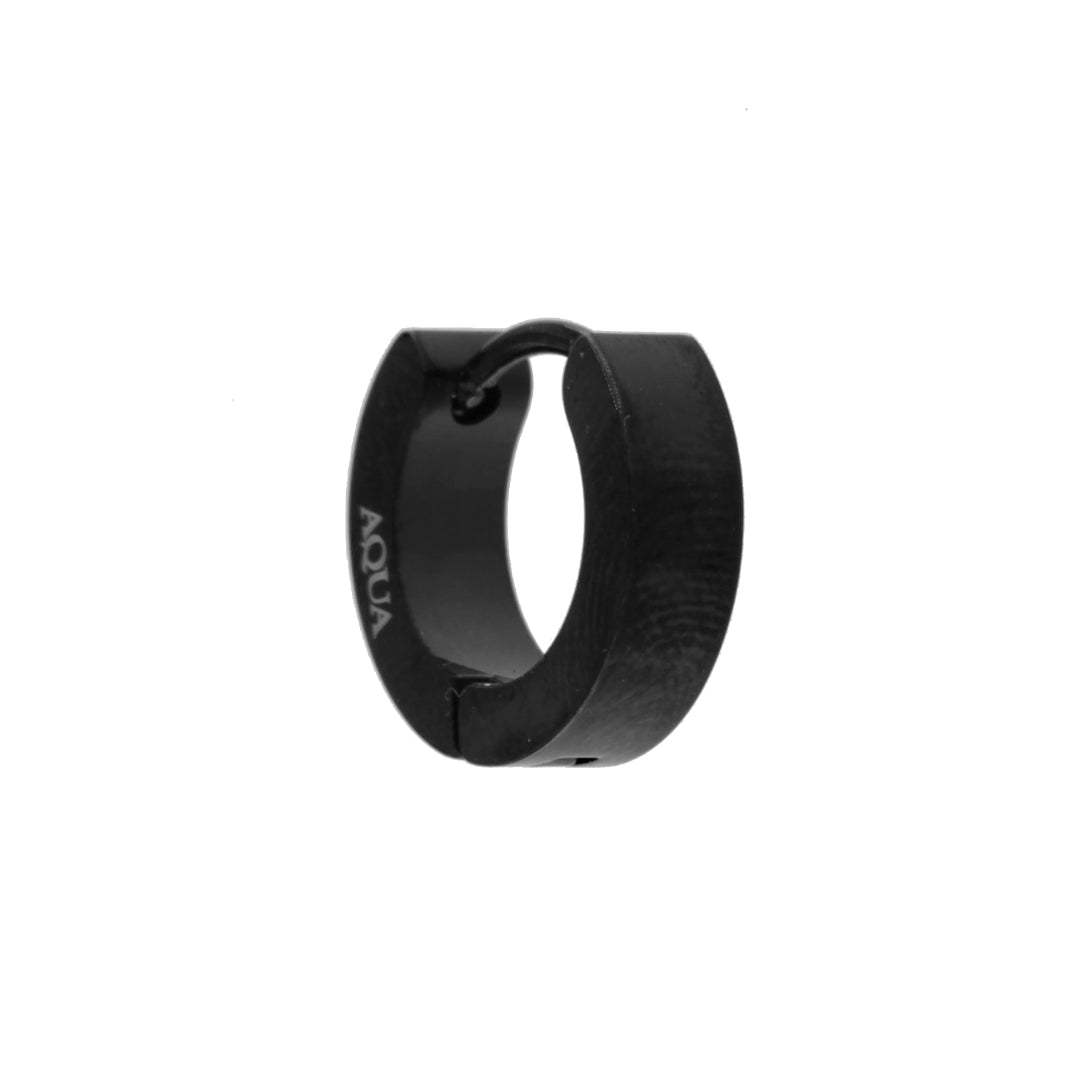 Orecchini Uomo a Boccola in Acciaio PVD Nero – Diametro 12mm | CM Silver Jewels