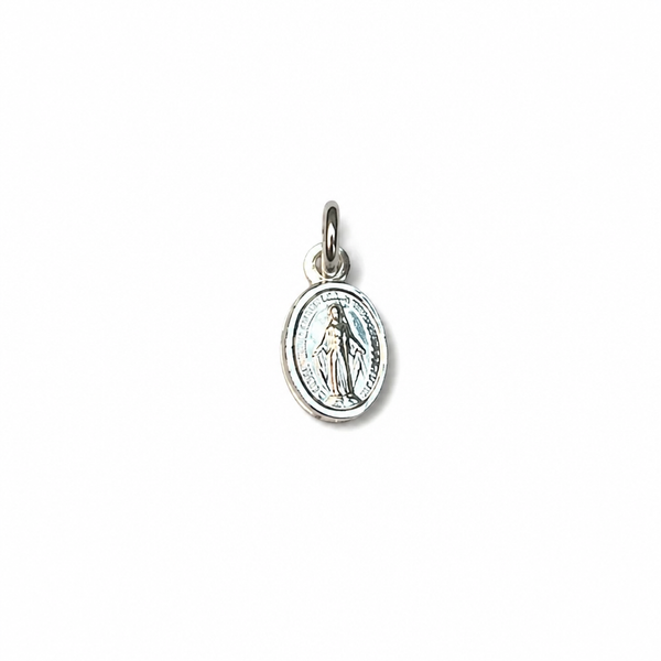 Medaglia  Madonna Miracolosa ovale in Argento 925