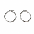 925 Silver Twisted Hoop Earrings – Timeless Luminous Elegance