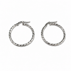 925 Silver Twisted Hoop Earrings – Timeless Luminous Elegance